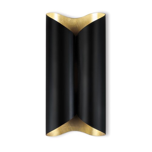 Coil Metal Sconce Large (Black and Gold) - Open Box